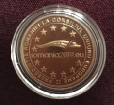 Moneda proof Preluarea de catre Romania a Pre?edin?iei Consiliului Uniunii Euro foto