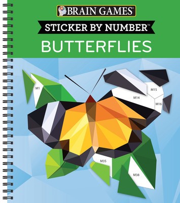 Brain Games - Sticker by Number: Butterflies (28 Images to Sticker) foto