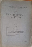 STUDII SI CERCETARI LINGVISTICE VOL.1 1950-E. PETROVICI