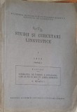 Studii si Cercetari Lingvistice Vol. 1, 1950, E. Petrovici, Romana, Academia Romana, Lingvistica