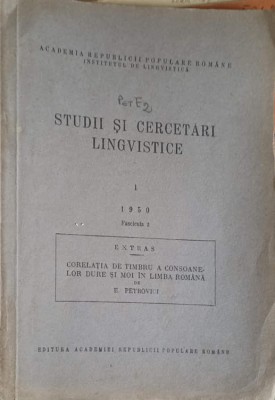 STUDII SI CERCETARI LINGVISTICE VOL.1 1950-E. PETROVICI-239678 foto
