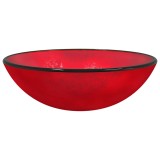 Cumpara ieftin Chiuveta din sticla securizata, rosu, 42x14 cm