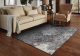 Cumpara ieftin Covor Premium Egiptean Model Virgo 8020E, Marime 160 x 235 cm, Gri, Inaltime Fir 7 mm, Antialergic, Poliester, Living, Dormitor, Sufragerie, Birou