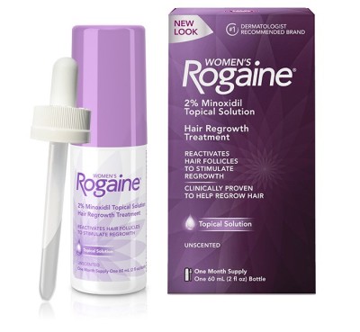 Solutie, Rogaine, impotriva Caderii Parului, Minoxidil 2%, pentru Femei, Pipeta Originala Inclusa, T foto