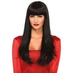 Peruca Leg Avenue Bangin Long Straight Wig Negru, 63 cm