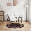 VidaXL Covor lavabil, negru și auriu, &phi;120 cm, antiderapant