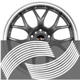 Cumpara ieftin Set 16 inele din autocolant pentru jante culoare Alb Lucios