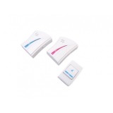 Set doua sonerii la priza si buton fara fir , 32 tonuri , alb