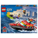 LEGO City - Barca de salvare a pompierilor 60373, 144 piese