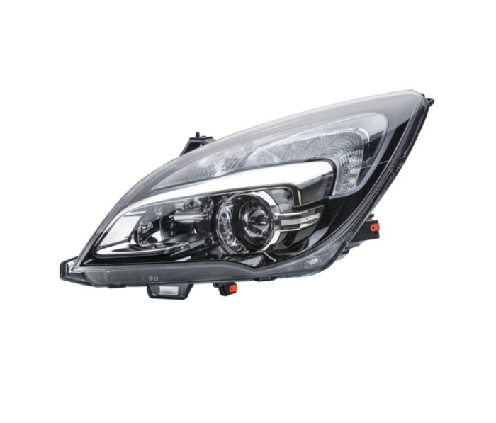 Far Opel Meriva B, 01.2014-, montare fata, stanga, cu lumini de zi tip LED; H1+H7+WY21W; electric; halogen; cu lumina viraje, VISTEON / VARROC