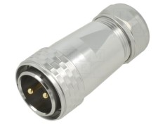 Conector circular WEIPU SA28 mufă tată 2 pini IP67 50A 500V 13-16mm