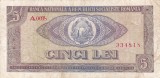 ROMANIA 5 lei 1966 VF!!!