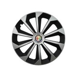 Set 4 Capace Roti 15 inchi (R15) Fame Gri-Negru, Compatibile Cu Alfa Romeo, Autohelix MSA