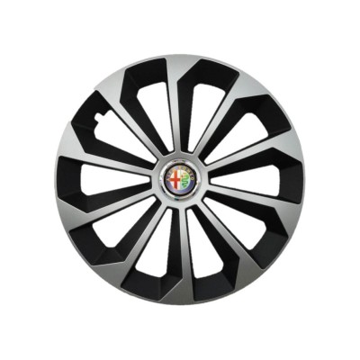 Set 4 Capace Roti 16 inchi (R16) Fame Gri-Negru, Compatibile Cu Alfa Romeo foto