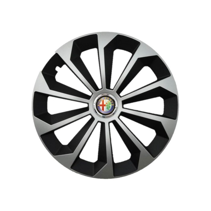 Set 4 Capace Roti 16 inchi (R16) Fame Gri-Negru, Compatibile Cu Alfa Romeo