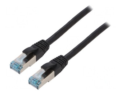 Patch Cord S/FTP 6a Negru 5m foto