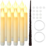 Set 12 lumanari LED suspendate Ruhhy cu bagheta de control