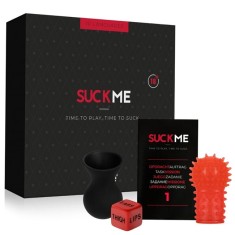 Set jocuri erotice Tease &amp; Please - SUCK ME, ventuza pentru mamelon, zar si finger sleeve, 3 piese