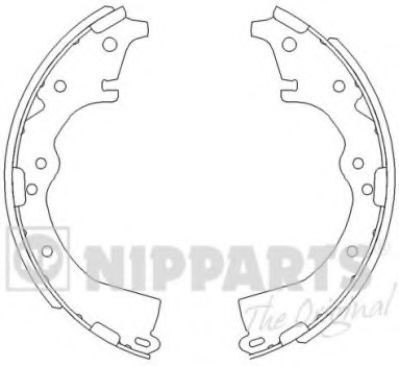 Set saboti frana TOYOTA HILUX II pick-up (LN8, RN5, LN6, YN6, YN5, LN5, RN6) (1983 - 2005) NIPPARTS J3502022 foto