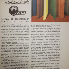 1973, Reclamă Moldoplast IASI, 17 x 24 cm, Uzina de Prelucrare a Maselor Plastic