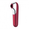 Vibrator Satisfyer Dual Love Red, Clitoris si Punct G, Silicon, Reincarcabil, Rezistent la Apa, Control Aplicatie