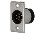 Soclu XLR 5 Pin Lipire Argintat, DELTRON