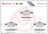 Set placute frana fata BREMBO P83085
