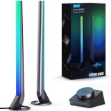 Bara LED RGB inteligenta Govee Gaming Light Bars H6047381, 24 W, 200 lm, lumina calda / neutra / rece / multicolora, IP20, negru, set 2 bucati