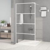 VidaXL Paravan duș walk-in, alb, 100x195 cm, sticlă ESG transparentă