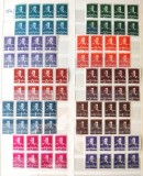 ROMANIA 1943/1945 - Mihai I - Uzuale - bloc 8 timbre MNH** LP 154 nestampilat, Posta