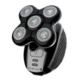 Aparat de ras pentru cap Remington RX5 XR1500 Ultimate Series, lame pivotante, impermeabil, autonomie de p&acirc;nă la 50 de minute, trimmer, negru/argintiu