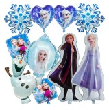 Set 10 Baloane Folie Frozen Elsa si Ana, Decoratiuni Petrecere Aniversare Copii