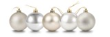 WOLFSON - SET GLOBURI DE CRACIUN,AURIU SAMPANIE,&Oslash;8CM,PLASTIC,SET 5 BUCATI
