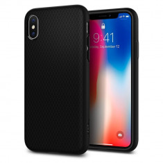 Husa slim Spigen Liquid Air iPhone X/Xs Matte Black foto