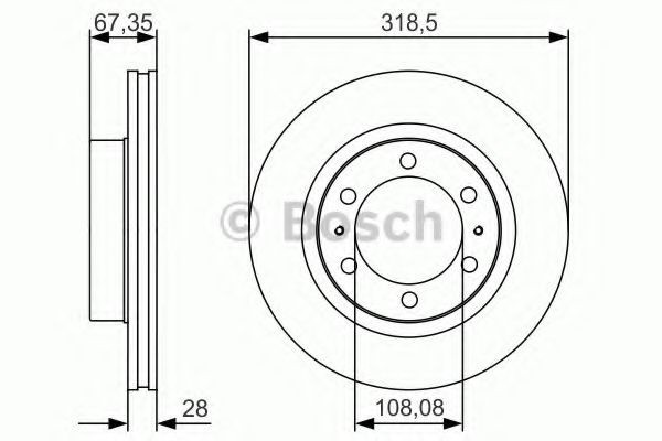 Disc frana TOYOTA HILUX III pick-up (KUN, TGN, LAN, GGN) (2004 - 2016) BOSCH 0 986 479 R46