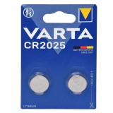 Baterii Litiu Tip Buton, Varta, Model CR2025, Capacitate 3V, Set 2 Bucăți, Oem