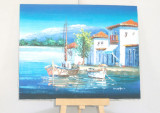 Peisaj marin, ulei pe panza, 25 x 20 cm, inramat, semnat arist - Galerie ArtLink, Peisaje, Impresionism