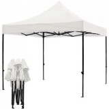 Pavilion Gradina cu Acoperis Impermeabil Cort Pliabil Acordeon 3x3m Alb