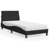 VidaXL Pat cu saltea, Hanko, negru, 80x200 cm, catifea 3208564
