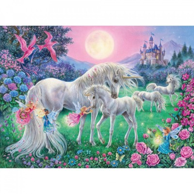 Puzzle Unicorni La Lumina Lunii, 100 Piese Starline foto