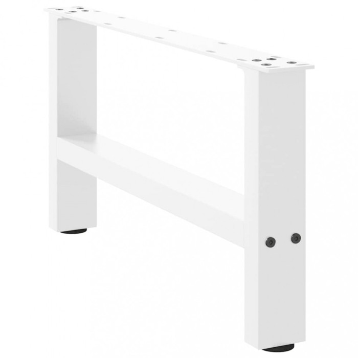 Gossi picioare masuta de cafea alb 2 buc 30&times;60 cm otel