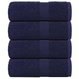 VidaXL Prosoape pentru oaspeți 4 buc Bleumarin 360 g/m&sup2; 100% bumbac