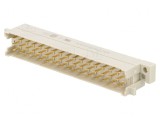 Soclu DIN 41612 tip F tată 48 pini aurit 6A THT drept
