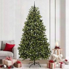 vidaXL Brad de Crăciun artificial Verde 240 cm PVC și Metal 3395704