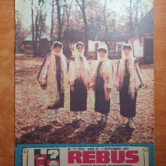 revista rebus 1 septembrie 1987- 4 rebusuri completate cu pixul