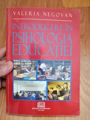 Introducere in psihologia educatiei - Valeria Negovan : 2006 foto