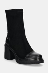 GOE botine femei, culoarea negru, cu toc drept, OO2N4151 BLACK