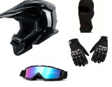 Set casca moto-atv-trotineta-enduro+Ochelari+Manusi+Cagula ,marimi disponibile S,M,L,XL, Oem