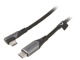 Cablu USB C la USB C 1,5m Negru 100W, Vention