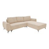 Cumpara ieftin Canapea extensibila 3 locuri, Pako World, Textil, Bej, 286x204x93 cm